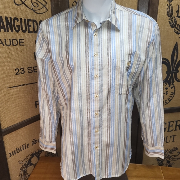 💥Clearance💥 Haupt Linen and Cotton Shirt, L - Picture 1 of 6